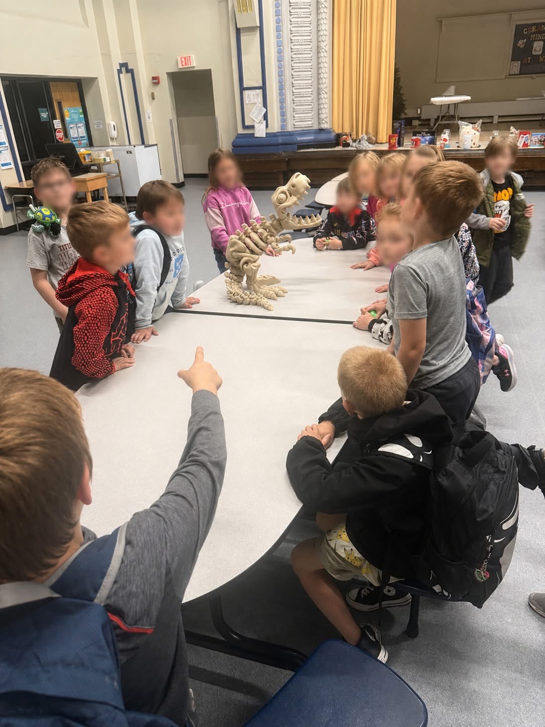 Kids enjoying 3D prints